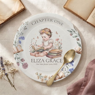 Chapter One Storybook First Birthday Personalised Paper Plate