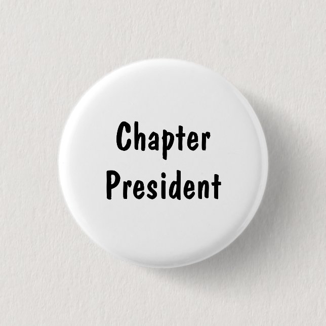Chapter President 3 Cm Round Badge (Front)