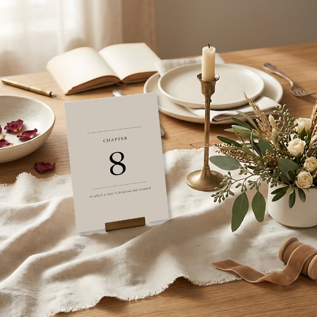 Chapter Table Number Wedding Minimalist Book Theme (Creator Uploaded)