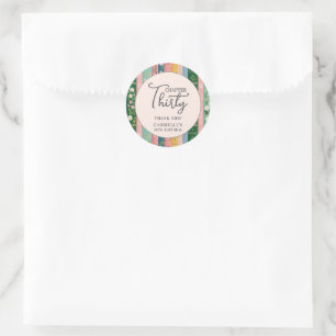 Chapter Thirty Floral Storybook 30th Birthday Classic Round Sticker