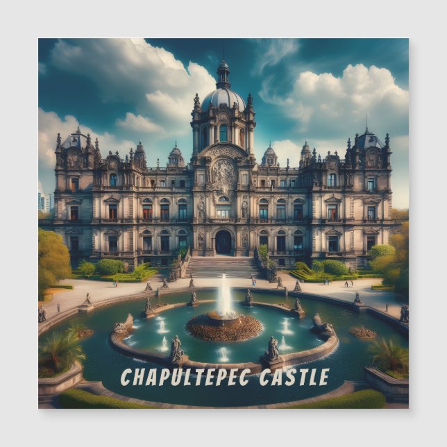 Chapultepec Castle Mexico Vintage Travel (Front)