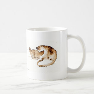 Chaquarelle sleeping sepia coffee mug