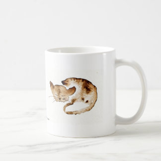 Chaquarelle sleeping sepia coffee mug