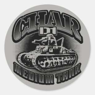 Char D1 Classic Round Sticker Sticker