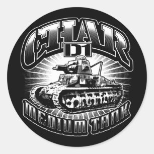 Char D1 Classic Round Sticker Sticker