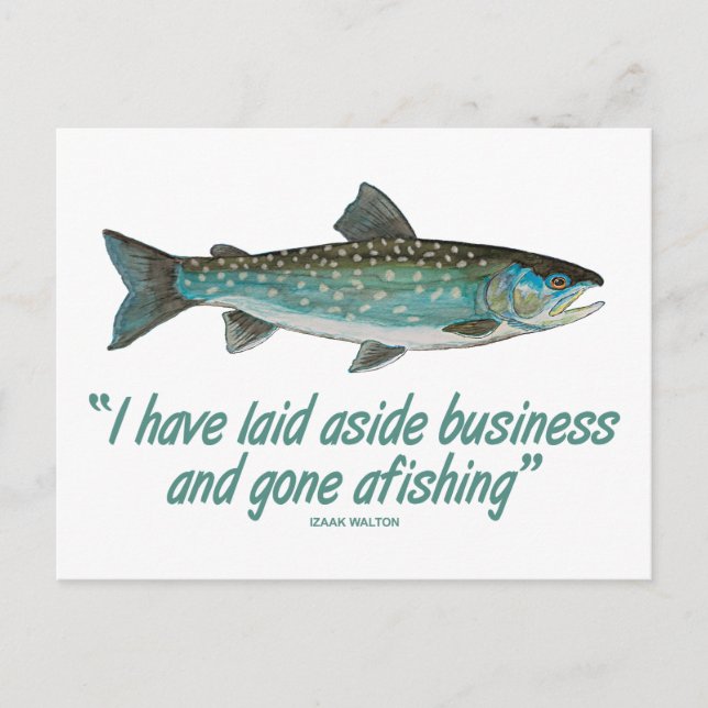 Char Fishing, Izaak Walton Postcard (Front)