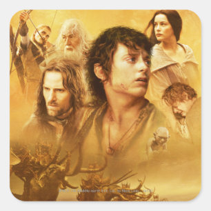 Character Collage Square Sticker