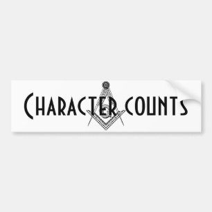 Character counts bumper sticker