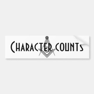 Character counts bumper sticker
