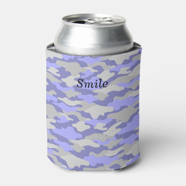 CHARACTER CUSTOM CAMOUFLAGE (GRAY) CAN COOLER (Can Front)