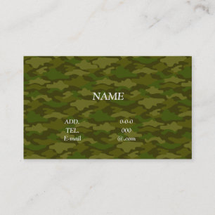 Character Custom Camouflage (Khaki) Business Card