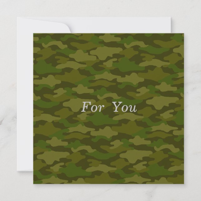 Character Custom Camouflage (Khaki) Card (Front)