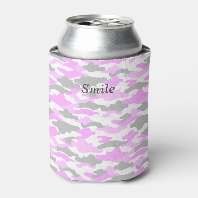 CHARACTER CUSTOM CAMOUFLAGE (PINK) CAN COOLER (Can Front)