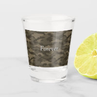 Character Custom Camouflage (Sepia) Shot Glass