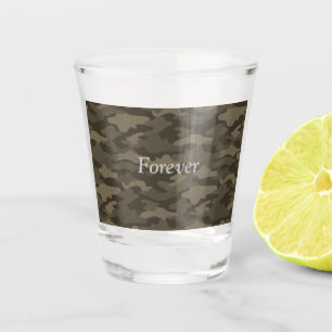 Character Custom Camouflage (Sepia) Shot Glass
