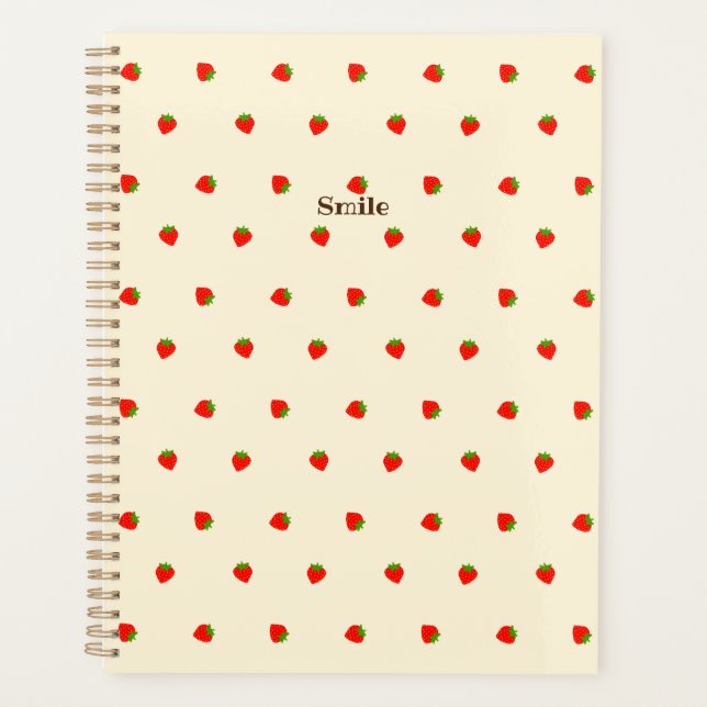 Character Custom Strawberry (Ivory) Planner (Front)