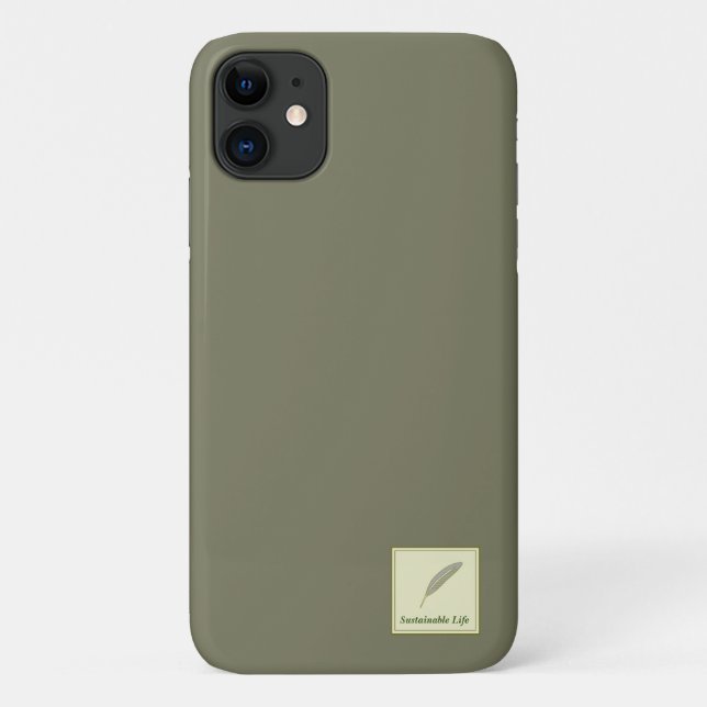 Character Custom Sustainable Life Green Case-Mate iPhone Case (Back)