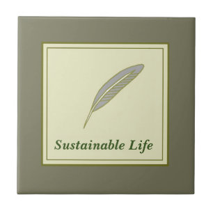 Character Custom Sustainable Life Green Ceramic Tile
