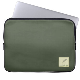 Character Custom Sustainable Life Green Laptop Sleeve