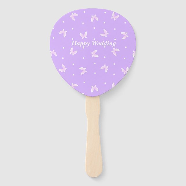 CHARACTER CUSTOMIZATION BUTTERFLY PURPLE HAND FAN (Front)