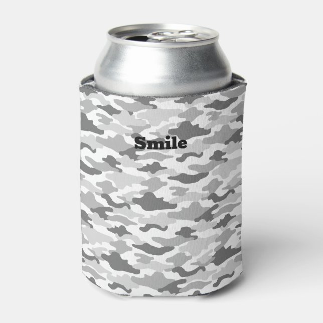 CHARACTER CUSTOMIZATION CAMOUFLAGE WHITE CAN COOLE COOLER (Can Front)