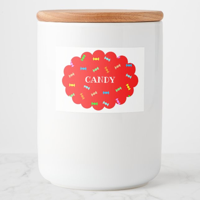 Character Customization CANDY Red Food Label (Front)