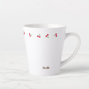 Character Customization Cherry Gingham Check Latte Mug