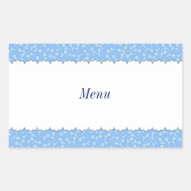Character Customization Evening Make Up Blue Recta Rectangular Sticker (Front)