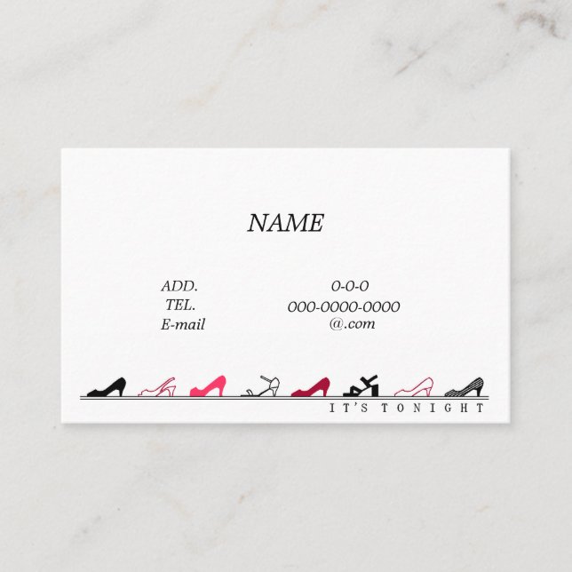 Character customization IT’S TONIGHT business card (Front)