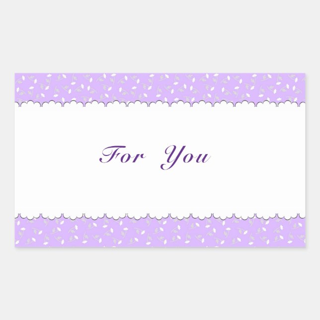 Character Customization Rose Purple Rectangular Se Sticker (Front)