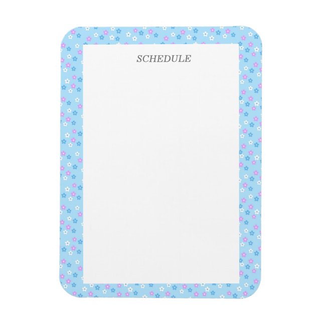 CHARACTER CUSTOMIZED FLOWER BLUE MAGNET (Vertical)