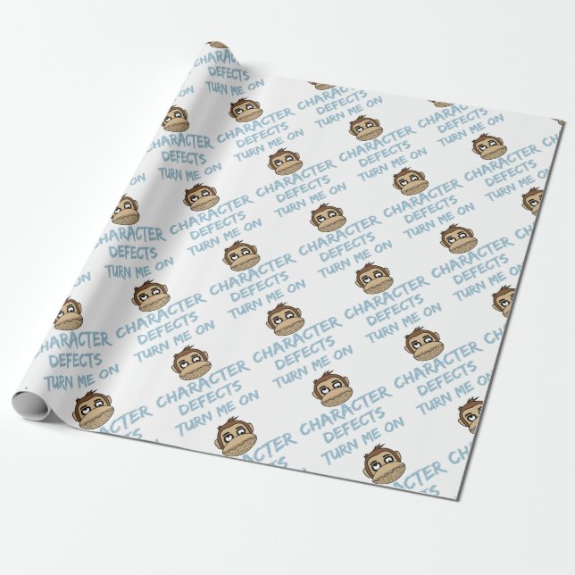 Character Defects Recovery Sober Drunk Wrapping Paper (Unrolled)