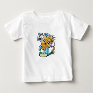 Character design of a glass of beer tea coffee and baby T-Shirt