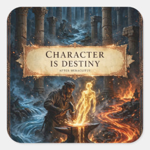 Character Is Destiny — After Heraclitus Sticker