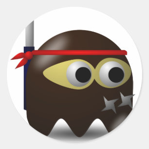 Character Ninja Classic Round Sticker