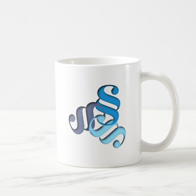 character paragraph shape letter coffee mug (Right)
