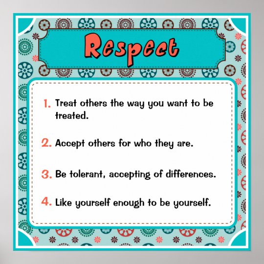 Character Traits Posters, Respect - 1 Of 6 Poster 