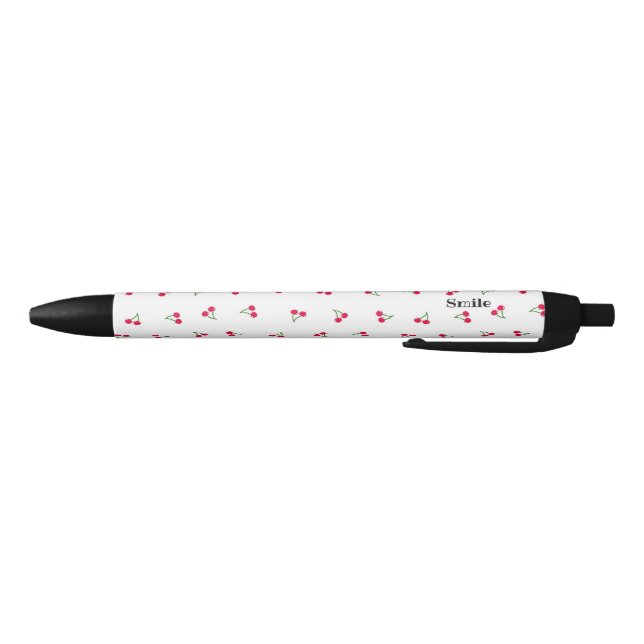 Characters Customize Cherry White Black Ink Pen (Bottom)