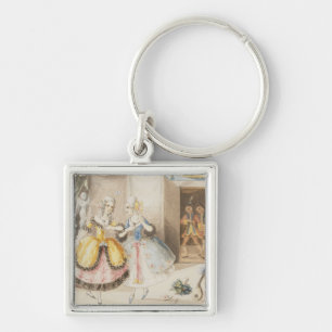 Characters from 'Cosi fan tutte' by Mozart, 1840 Key Ring