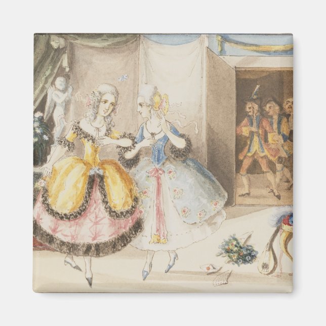 Characters from 'Cosi fan tutte' by Mozart, 1840 Magnet (Front)