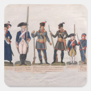 Characters of the French Revolution Square Sticker