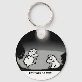 Charades at Night Key Ring