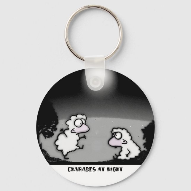 Charades at Night Key Ring (Front)