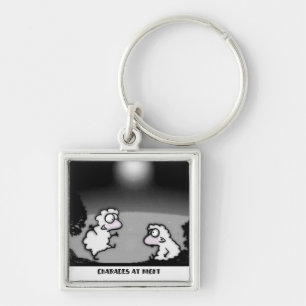 Charades at Night Key Ring