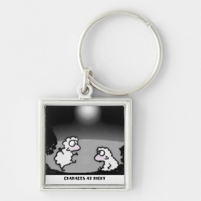 Charades at Night Key Ring (Front)