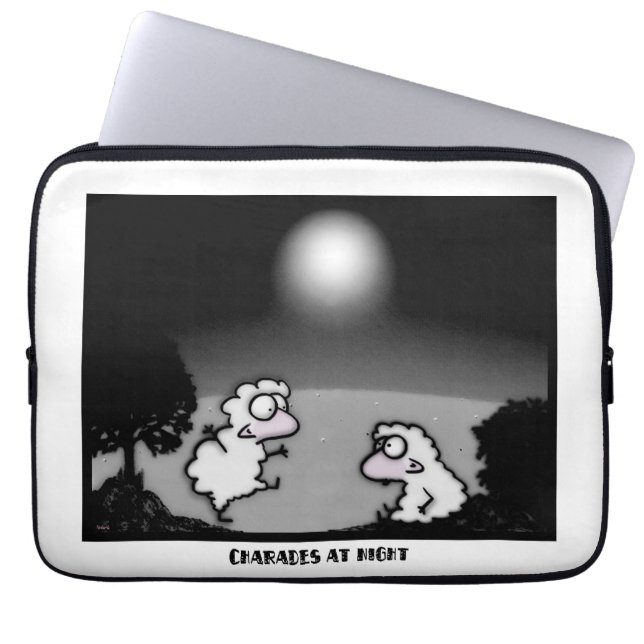 Charades at Night Laptop Sleeve (Front)