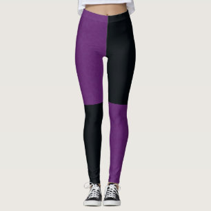 Charcoal And Purple Denim, Leggings