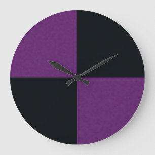 Charcoal And Purple Denim, Wall Clock