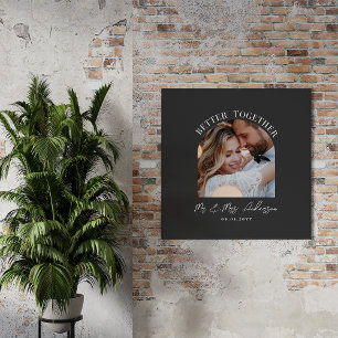 Charcoal arch photo wedding gift home decor