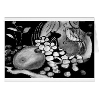 Charcoal Cat and Bird